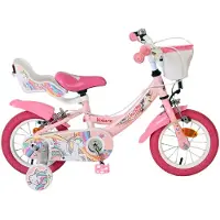 Volare Unicorn Kinderfiets - Meisjes - 12 inch - Roze - Twee handremmen