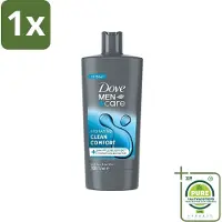 Dove 1 x Men+Care - Clean Comfort - 3-in-1 Douchegel - Hydraterend- 700 ml - Douchegel - Mannen - Verzorging - 3-in-1 - Hydraterend