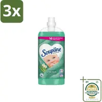 Soupline 3 x - Wasverzachter - Aloë Vera - 56 Wasbeurten - 1.3L - Grootverpakking - Wasverzachter Aloë Vera - Frisse Geur - Zachte Kleding - 14 Dagen Frisheid - Natuurlijke Geur