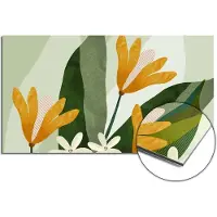 KitchenArt - Golden Petals Spatscherm - 60x30 cm - Spatscherm Achterwand Keuken - Spatwand Keuken
