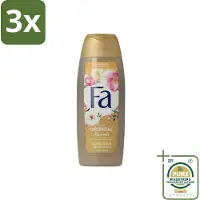 Fa 3 x - Oriental Moments - Douchecrème - Woestijnroos & Sandelhout - 250 ml - Grootverpakking - Douchecrème - Woestijnroos - Sandelhout - Geur - Huidverzorging
