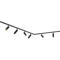 QAZQA Modern railsysteem met 6 spots zwart 1-fase - Slimline Uzzy