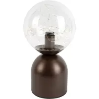 QAZQA Hotel chique tafellamp donkerbrons met helder glas incl. E27 lichtsnoer - Pallon Trend