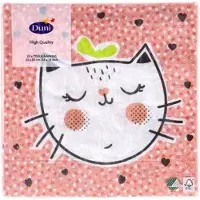 Duni Servetten Playful Cat 33x33 cm 20 Stuks