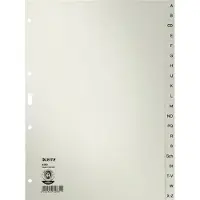 Leitz Tabbladen 4300 A4 Grijs 20 tabs 4 gaats, karton A-Z