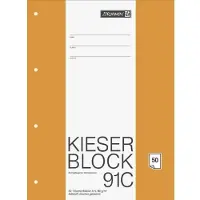 Brunnen Kieserblock 91C Schrijfblok A4 Gelijmd Papier Niet geperforeerd 50 Vellen