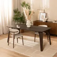 Livin24 Eettafel Flint walnoot 160 x 90 cm