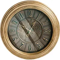 Beliani CAUDETE - Wandklok - Goud - IJzer