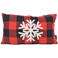 NOVÉE Sierkussen snow kerst ruit | 30 x 50 cm | katoen