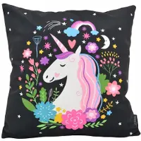 Gek op kussens! Sierkussen unicorn / eenhoorn #1 | 45 x 45 cm | katoen/polyester