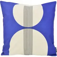 Gek op kussens! Royal blue abstract | 45 x 45 cm | kussenhoes | katoen/linnen