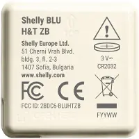 Shelly BLU H&T ZB | Temperatuur- en Vochtigheidssensor | Zigbee | Mokka
