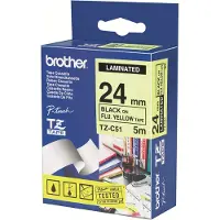 Brother Tape TZe-C51 Zwart op geel (24 mm)