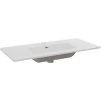 Balmani Nostra enkele wastafel porselein mat wit 100 x 46 cm