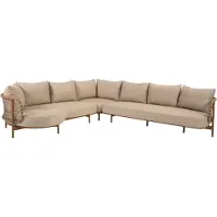 4 Seasons Outdoor Martinique modulaire hoek loungeset 3 delig amber