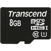 Transcend TS8GUSDCU1 Micro SDHC Class 10 UHS-I microSDHC-geheugenkaart, 8 GB, UHS-I