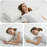 vidaXL Slapen kussen 90 x 40 x 13 cm Medium Gelgeheugenschuim Wit