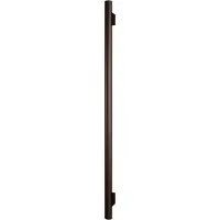 Hotbath Round verticale radiator met 1 rail 135cm met geintegreerde schakelaar en excl. inbouwelement Tuscan bronze