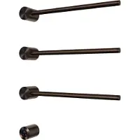 Hotbath Round radiator met 3 rails 50cm met aparte schakelaar en excl. inbouwelement tuscan bronze