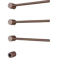 Hotbath &More Rails RARH50 Round Handdoekwarmerset 50cm - 3 Stangen - Geborsteld Koper PVD - RVS - Verwarming, Radiatoren, Handdoekradiatoren - 8721321497769
