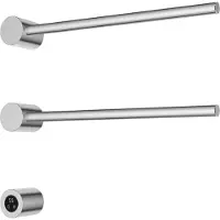 Hotbath &More Rails RARH50 Round Handdoekwarmerset 50cm - 2 Stangen - Chroom - RVS - Verwarming, Radiatoren, Handdoekradiatoren - 8721321497721