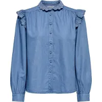 ONLY Blouse 'ONLPIPER' blauw denim