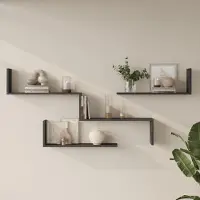 En.casa Wandrek Vepinshul set van 3 antraciet []