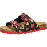 Lico Bioline Universe slippers, zwart/rood/geel, maat 37 EU