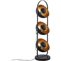 LINDBY Vloerlampe , Muriel, Zwart, Woonkamer, Metaal, Modern