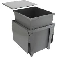 Hailo Triple XL Front afvalsysteem voor kastbreedte 45cm donker grijs 55 liter