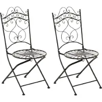 CLP Indra Set van 2 Klapstoelen - Vouwstoel - Buiten - bronzen
