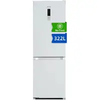 Chiq GCB340NEIDW vrijstaande koel-vriescombinatie, inverter koelkast, 322 liter, No-Frost, snelle vriezing, touchscreenbediening, wit