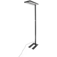 Arcchio Vloerlamp Logan Basic, dimbaar, zwart, Werkkamer / Kantoor, Aluminium, Modern