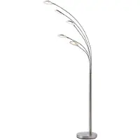 LINDBY Vloerlampe , Anea, Metallic, Woonkamer, Metaal, Modern