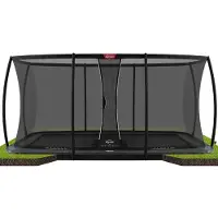 Berg Trampoline FlatGround Ultim Elite 500 Grey + Safety Net Deluxe XL