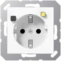 Albrecht Jung GmbH & Co. KG FI-SCHUKO stopcontact, 30mA, type A5520.30WW, serie A, alpinweiß