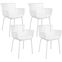 Kick Collection Tuinstoel Otis - Tuinstoel - Eyecatcher - Wit (set van 4)
