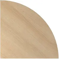 Hjh OFFICE PRO LE91 - Hoek rond 80 x 80 Eiken