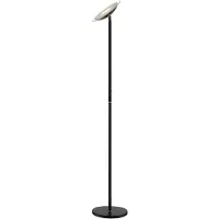 LINDBY Vloerlampe , Malea, dimbare, Zwart, Woonkamer, Metaal, Modern