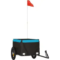 Syfax Fietstrailer 30 kg ijzer zwart en blauw