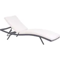 Beliani AMELIA - Ligstoel - Lichtbeige - Aluminium