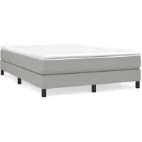 Syfax Boxspring met matras stof lichtgrijs 140x190 cm