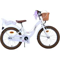 Volare Blossom Kinderfiets - Meisjes - 18 inch - Wit - Twee handremmen