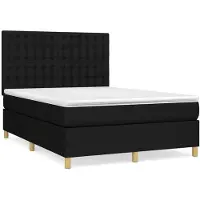 Syfax Boxspring met matras stof zwart 140x200 cm