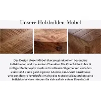 Riess Massieve eettafel IRON CRAFT 120cm rond naturel mangohout - 39584