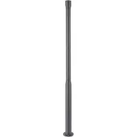 LUCANDE Dovino LED lantaarnpaal, 150 cm, zwart, Aluminium, Modern