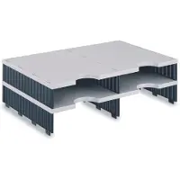 Styro sorteerstation styrodoc Standaard, C4, aanbouweenheid, grijs/zwart
