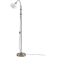 LINDBY Vloerlamp Otis, Woon-/ Eetkamer, metaal, Antiek, vloerlamp