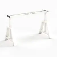 Worktrainer - OakDesk Zit Sta Bureau - Hoogte 73,5 - 137,5 cm - Breedte 102 - 170 cm – Wit/Wit - Memory bediening - In Hoogte Verstelbaar Bureau Onderstel - Elektrisch Frame