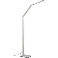 LUCANDE Vloerlampe , Nicano, dimbare, Metallic, Werkkamer / Kantoor, Metaal, Modern